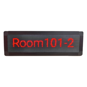 Pantalla LED de Pasillo / Doble Cara / Matriz 128×32 / Indicadores RGB / PoE / SIP / Montaje en Pared