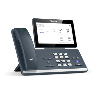 Teléfono IP Empresarial / Pantalla Táctil 7 Pulgadas / Bluetooth 5.2 / Wi-Fi Dual Band / PoE / Microsoft Teams Nativo