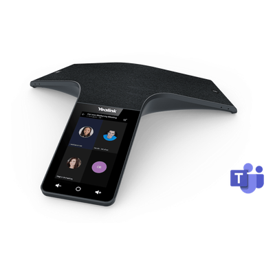 Teléfono de Conferencias IP / 12+1 Micrófonos / Cancelación de Ruido 360° / Alcance 6 m (19.7 ft) / Pantalla Táctil 5' / Wi-Fi Dual Band / Certificación Microsoft Teams