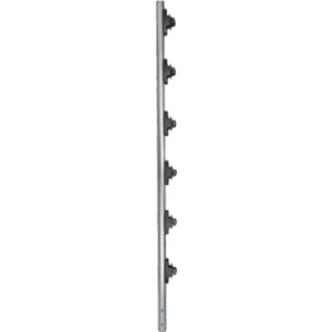 Poste de Paso / Tubo de Acero Galvanizado / Diámetro 1" / Longitud 140 cm / 6 Aisladores / Sin Pintura / 1 KG