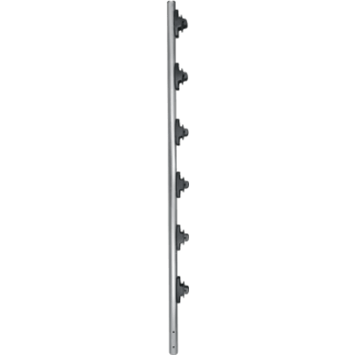 Poste de Paso / Tubo de Acero Galvanizado / Diámetro 1" / Longitud 140 cm / 6 Aisladores / Sin Pintura / 1 KG