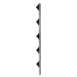 Poste de Paso de Acero Galvanizado / Diámetro 1" / Longitud 100cm / Forma Redonda / 5 Aisladores Integrados / Incluye Tapa / Peso 0.8 KG