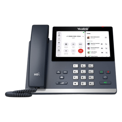 Teléfono IP Empresarial / Pantalla Táctil 7" 1024x600 / Audio HD con Cancelación de Ruido / Wi-Fi Dual Band 433 Mbps / Bluetooth 5.2 / PoE Gigabit / Android 13 Optimizado para Zoom