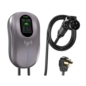 Estación de Carga para Vehículos Eléctricos / 40 A / 9.6 kW / Conector Tipo 1 (SAE J1772) / 110-240 V AC / Pantalla LCD 4.3 in (10.9 cm) / WiFi / APP / RFID / IP65 / Cable TPE 5 m (16.4 ft)