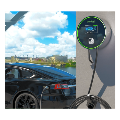 Estación de Carga para Vehículos Eléctricos / 48 A / 11.5 kW / Conector Tipo 1 (SAE J1772) / 220-250 V Monofásico y 380-480 V Trifásico / Pantalla LCD 4.3 in (10.9 cm) / Cable TPU 5 m (16.4 ft) / Plug and Play / APP Móvil / RFID / Carcasa Aluminio y UL94-V0 / IP65 - Image 2