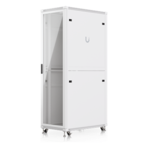 Gabinete Rack de Piso / 42U / 600 x 1000 mm (23.6 x 39.4') / Carga 800 kg (1763.7 lb) / Ventiladores con Sensor Térmico / Puerta Vidrio Templado / Ruedas Bloqueables