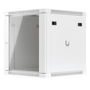 Gabinete Rack 12U / Montaje en Pared / 4 Postes / Vidrio Templado / Carga 80 kg (176 lb) / 598 × 600 mm