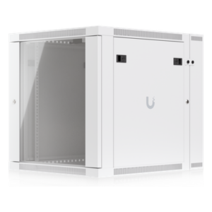 Gabinete Rack 12U / 600x703 mm / Puerta Vidrio Templado / Puerta Trasera Abatible / Paneles Laterales con Llave / Acero SPCC 1.2 mm