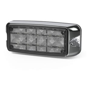 Luz de Advertencia LED / 5x2" 10 LED / Doble Color Ámbar/Claro / 55 Patrones de Destello / 12-24 VDC / SAE J595 Clase I