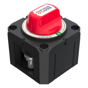 Interruptor Desconexión Batería / 275A DC Continuo / 900A DC Arranque / IP68 / Terminales Cobre M10 / Montaje Superficie y Panel