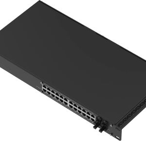 Switch Industrial Gestionado L2+ / 24 Puertos Gigabit PoE+ / 4 Puertos SFP / 300W PoE Budget / Rack 19" / 1.58 x 0.14 x 0.77 pies / IP30