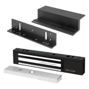 Kit Para Control de Acceso Incluye Chapa Magnética de 600 Lbs / Montaje En Z y L /  Uso Interior / Certificación UL / Color Negro / Diseño Elegante