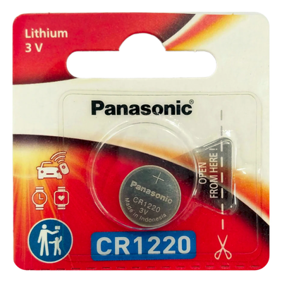 Batería de Litio tipo Moneda / 3V / 35mAh / CR1220 / No Recargable / -30°C a +60°C