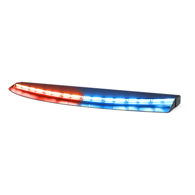 Luz de Advertencia LED Interior / Montaje en Vidrio Trasero / Dual Color Rojo/Azul / 96 LED / 12-24V DC / Diseño Encubierto