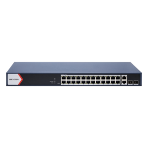 Switch PoE+ Administrable / 24 Puertos Gigabit PoE+ / 2 Puertos Gigabit Uplink / 2 Puertos SFP Uplink / 370 W / Alcance Extendido 300 m (984.3 ft)
