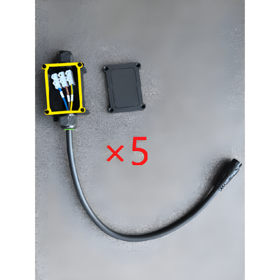 Cable de Alimentación / 10 m (32.8 ft) / Goma con Enchufe Cabeza de Aviación / Paquete 5 Unidades / -40°C a 105°C