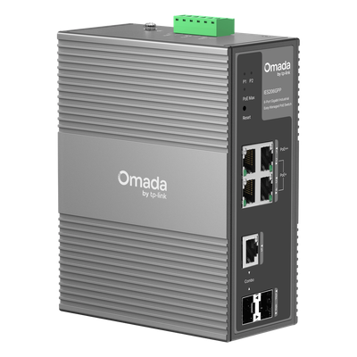 Switch Industrial Easy Managed / 6 Puertos Gigabit / 4 PoE (1× PoE++ 60W + 3× PoE+ 30W) / 120W PoE Budget / 2 SFP / IP40 / -40°C a 75°C / 6kV Protección Rayos / DIN-Rail - Image 3