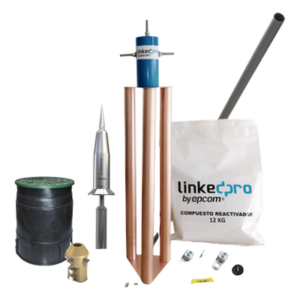 Kit Pararrayo PDC / Avance de Cebado 30 µs / Protección 100 m (328 ft) / Incluye Electrodo y Accesorios para Torre