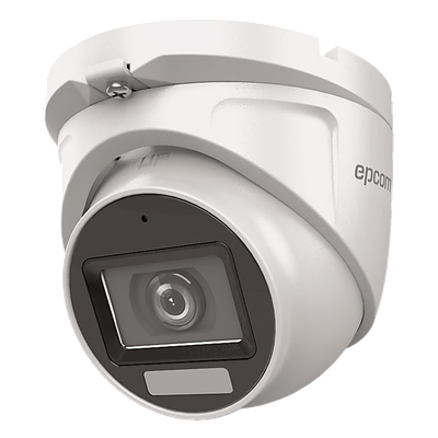 Cámara Turret TURBOHD / 2 Megapixel / Dual Light 30 m (98.4 ft) IR + 20 m (65.6 ft) Luz Blanca / Audio Integrado / IP66 / Metal
