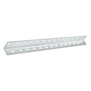 Ángulo Perforado / 50 cm (19.7 ft) / Ancho 2.5 cm / Soporte Guía Horizontal / Acero Galvanizado
