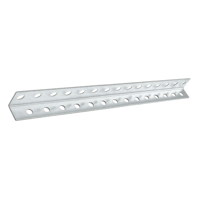 Ángulo Perforado / 50 cm (19.7 ft) / Ancho 2.5 cm / Soporte Guía Horizontal / Acero Galvanizado