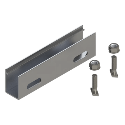 Cople de Aluminio para Riel / Aluminio Serie 6000 / Compatible N Rail 4.72 y M2 / Acero Inoxidable / 115 g