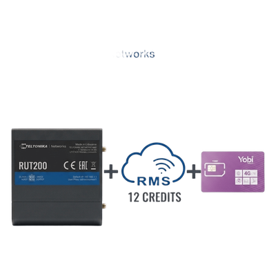 Router Industrial 4G LTE / Cat 4 150 Mbps / Wi-Fi 2.4 GHz / Operación -40°C a 75°C / Gestión RMS / Kit IoT con Datos Anuales
