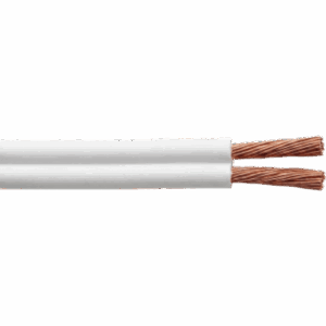 Cable Flexible SPT / 2 x 16 AWG / 300V 60°C / 100 m (328.08 ft) / PVC Autoextinguible / NOM-001-SEDE / Blanco