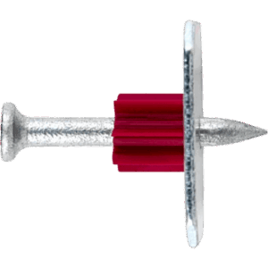 Clavo con Rondana para Concreto / Diámetro 3.6 mm X 1" / Caja con 100 piezas / Acero Galvanizado Mecánico /  Rondana 25 mm /Rondana Zincada / Herramienta Cañón 8 mm / Carga Tracción hasta 3.71 kN