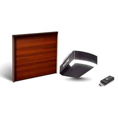 KIT COMPLETO Incluye /Puerta D/ Garage / APDOORCF 10x7 Pies / Lisa Linea Central / Color blanco / Insulada / Interfase ACCESSWIFI / Motor FS1000M / 1/2HP / Fuerte/Silencioso/Luz LED/Motor DC .