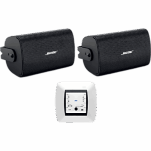 Kit de Audio Residencial | Mando Bluetooth EGI 121010H + Par de Bocinas de Superficie BOSE FS2SE | 2+2W RMS | Negro | IP55