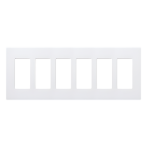 Placa de Pared Decoradora / 6 Espacios / Sin Tornillos Visibles / Blanco Brillante / Perfil 7.6 mm
