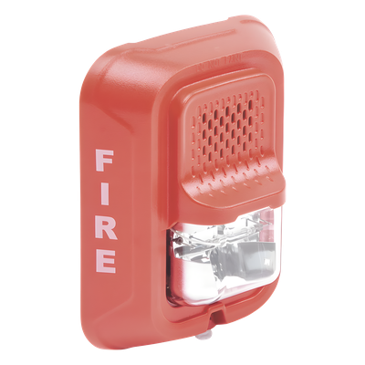 Sirena con estroboscopio / 2 hilos / 12-24 Vcd / candela 15 a 185 seleccionable / rojo con leyenda FIRE / Serie L - Image 4