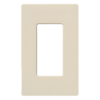 Placa de Pared / 1 Gang / Screwless / Apertura Designer / Acabado Brillante Almendra Claro / Perfil 7.6 mm