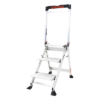 Escalera de Tijera / 3 Peldaños Jumbo / Altura 0.67 m (2.2 ft) / Capacidad 170 kg (375 lbs) / Barra Anti-caídas / Almohadillas Antideslizantes