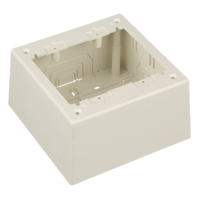 Caja de Pared Superficial Doble / PVC Autoextinguible / 5.19 x 5.19 x 2.75 in (131.9 x 131.9 x 69.8 mm) / Blanco Mate - Image 2