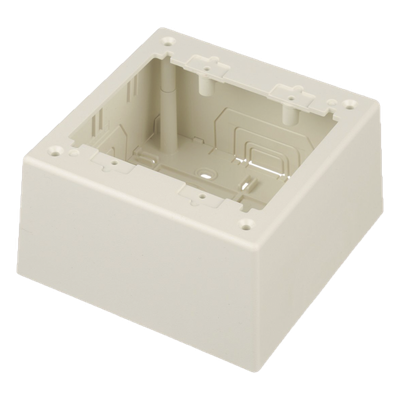 Caja de Pared Superficial Doble / PVC Autoextinguible / 5.19 x 5.19 x 2.75 in (131.9 x 131.9 x 69.8 mm) / Blanco Mate - Image 3
