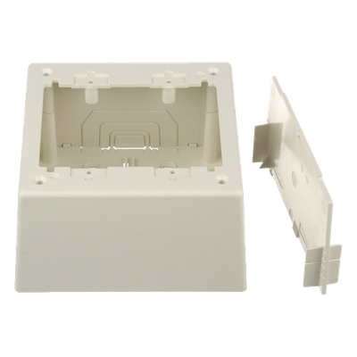 Caja de Pared Superficial Doble / PVC Autoextinguible / 5.19 x 5.19 x 2.75 in (131.9 x 131.9 x 69.8 mm) / Blanco Mate - Image 4