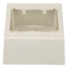 Caja de Pared Superficial Doble / PVC Autoextinguible / 5.19 x 5.19 x 2.75 in (131.9 x 131.9 x 69.8 mm) / Blanco Mate