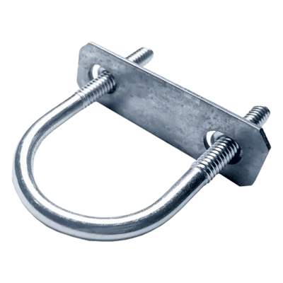 Abrazadera Roscada Tipo U / 25 mm (1") / Acero Galvanizado / Carga 1/4" / Tuberías hasta 120 mm