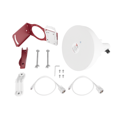 Antena Sectorial Horn / 4.9-6.5 GHz / 19 dBi / Haz 30° / Polarización Dual V/H 45° / IP Resistente a Intemperie