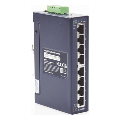 Switch Industrial No Administrable / 8 Puertos Gigabit 10/100/1000T / IP30 / Riel DIN y Pared / -40 a 75°C / 12-48 VDC - Image 2