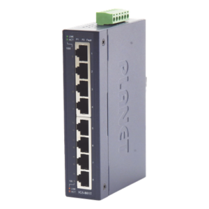 Switch Industrial No Administrable / 8 Puertos Gigabit 10/100/1000T / IP30 / Riel DIN y Pared / -40 a 75°C / 12-48 VDC