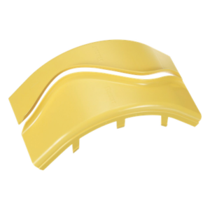 Tapa de Bajada Vertical Exterior de 90° / Radio de Curvatura 50.8 mm / Canaleta 6x4 FiberRunner™ / Material PC/ABS Resistente a UV / Altura 220.2 mm (0.72 ft)
