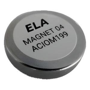 Imán Permanente para Sensor Magnético / Detección hasta 12 mm / Adhesivo Delrin / Ø40 mm + Ø30 mm