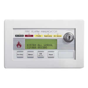 Anunciador Remoto de Incendio / LCD Retroiluminado 80 Caracteres / Puerto EIA-485 / Hasta 32 Unidades por Panel / Alimentación 24 VCC