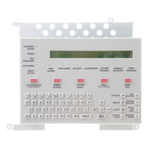 Teclado LCD para Panel de Incendio / Pantalla Retroiluminada 80 Caracteres / Teclado QWERTY / 12 LEDs de Estado / Español / Serie ONYX