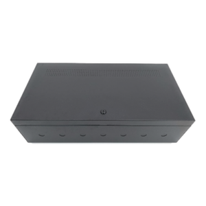 Gabinete Metálico para Chasis de 6 Módulos / Puerta con Bisagra Inferior / Soporte para Baterías / Color Negro