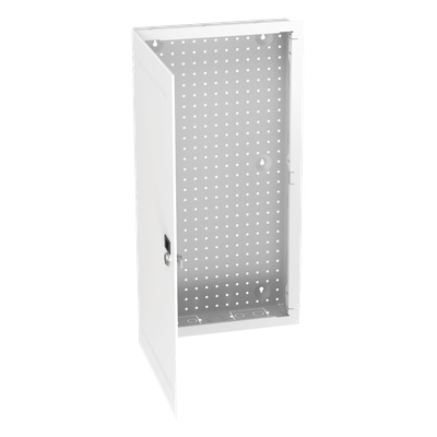 Gabinete de Montaje en Pared / Acero Calibre 18 / Capacidad 16 kg (35 lb) / Puerta Reversible con Cerradura / Ventilación Integrada / 28 in de Altura
