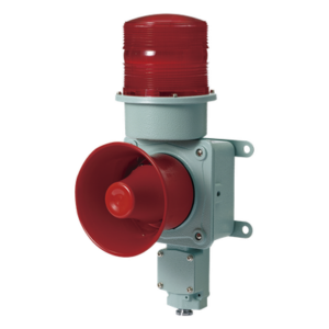 Baliza LED con Sirena Electrónica / 120 dB / IP66 / -40°C a +70°C / 5 Patrones de Sonido / 120 VCA